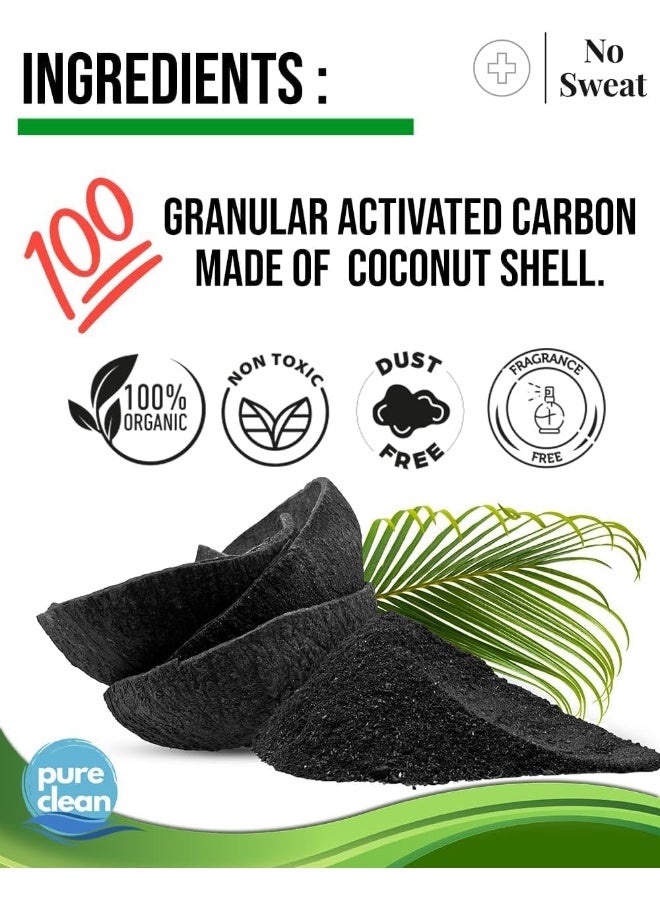 No Sweat Activated Carbon Cat Litter Odour Neutralizer - Made Of Coconut Shell - All Natural - No Chemical, Toxic Ingredients - Unscented - Planet Friendly - Economy Pack - 500 Gr - Image 3